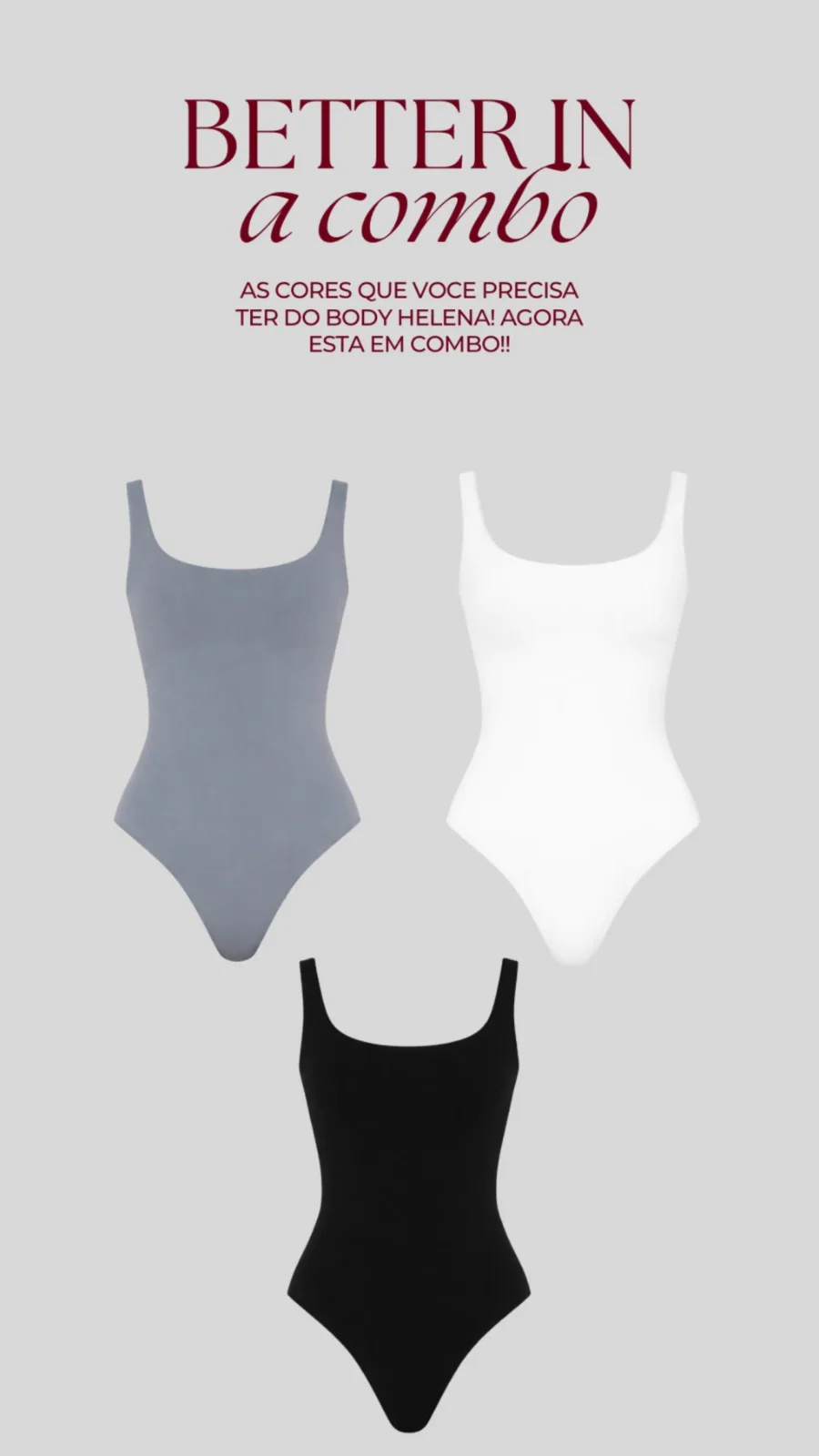 Combo Body Helena 3 Cores