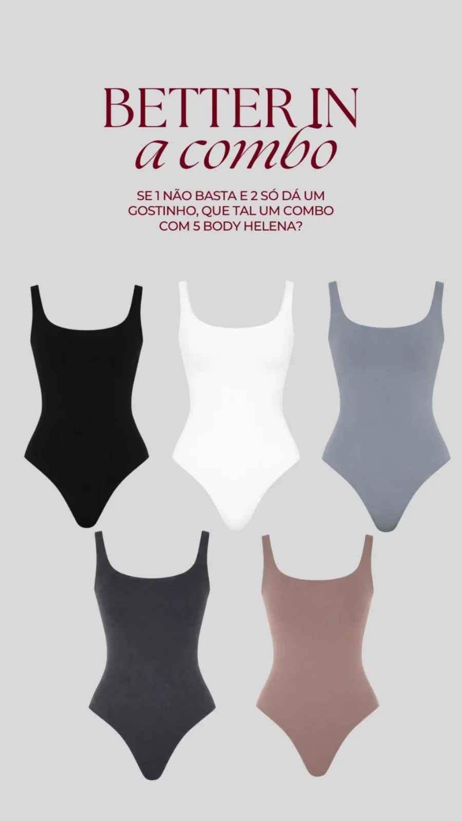 Combo Body Helena 5 Cores