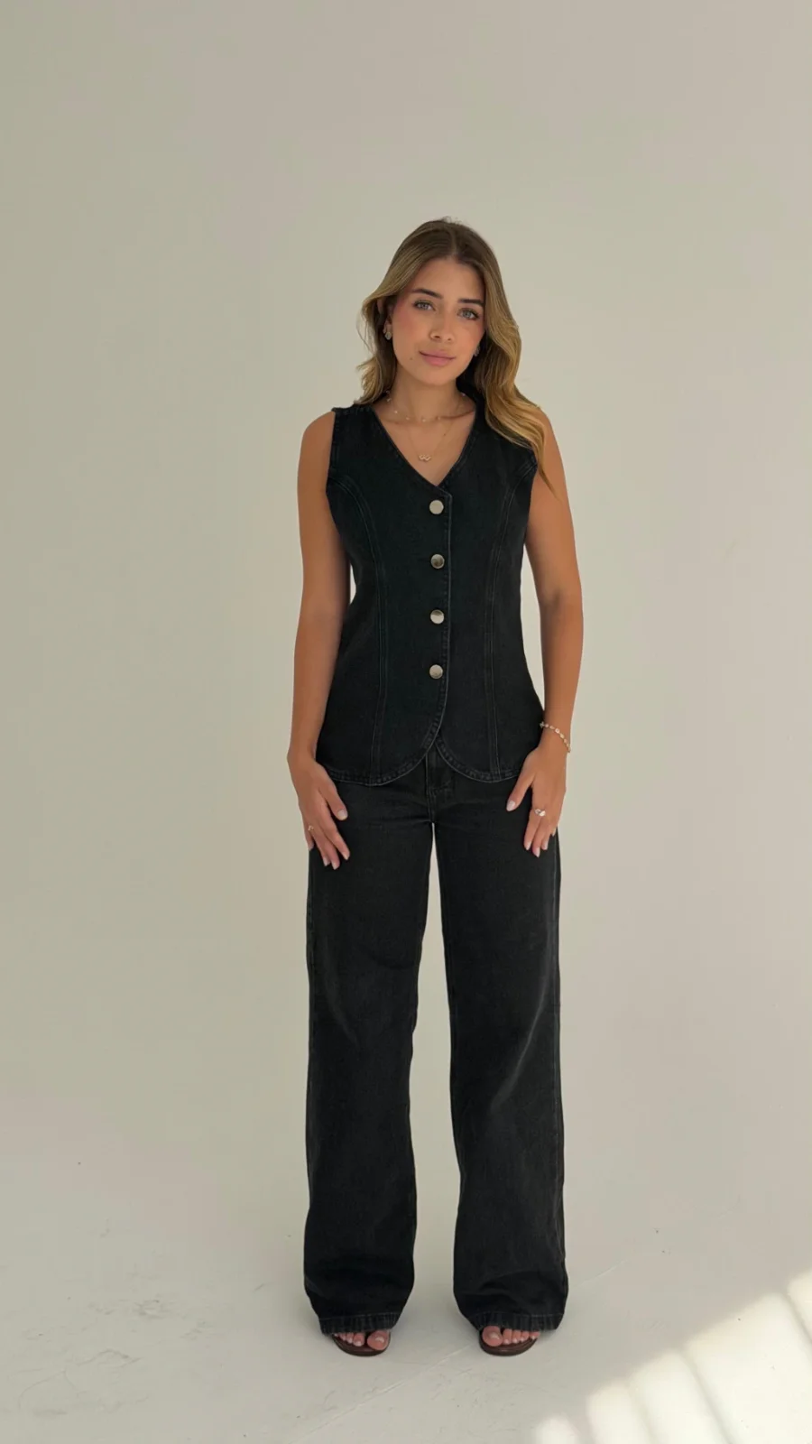 Calça Wide Leg Maria Preta
