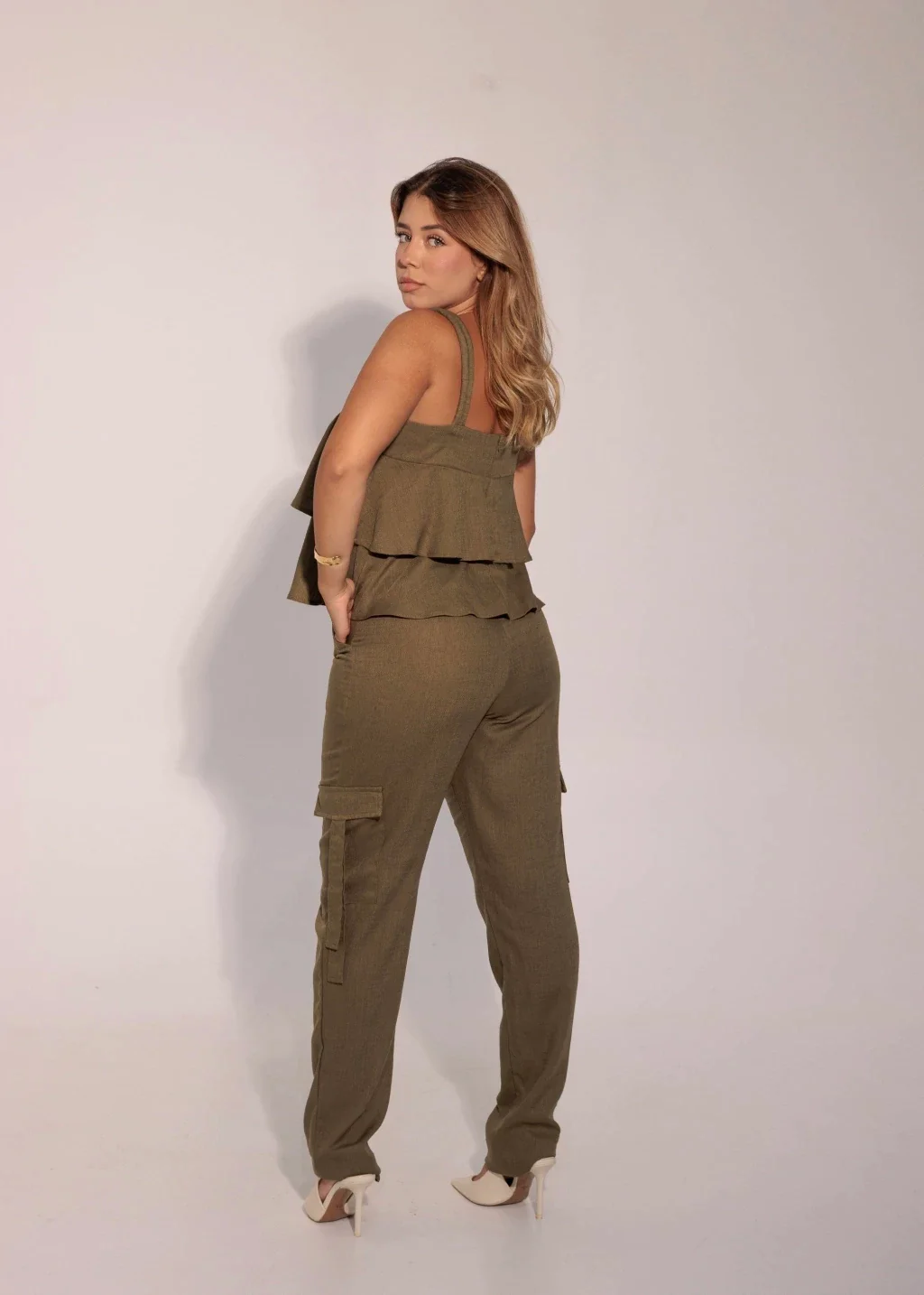Conjunto Cambraia de Linho Verde