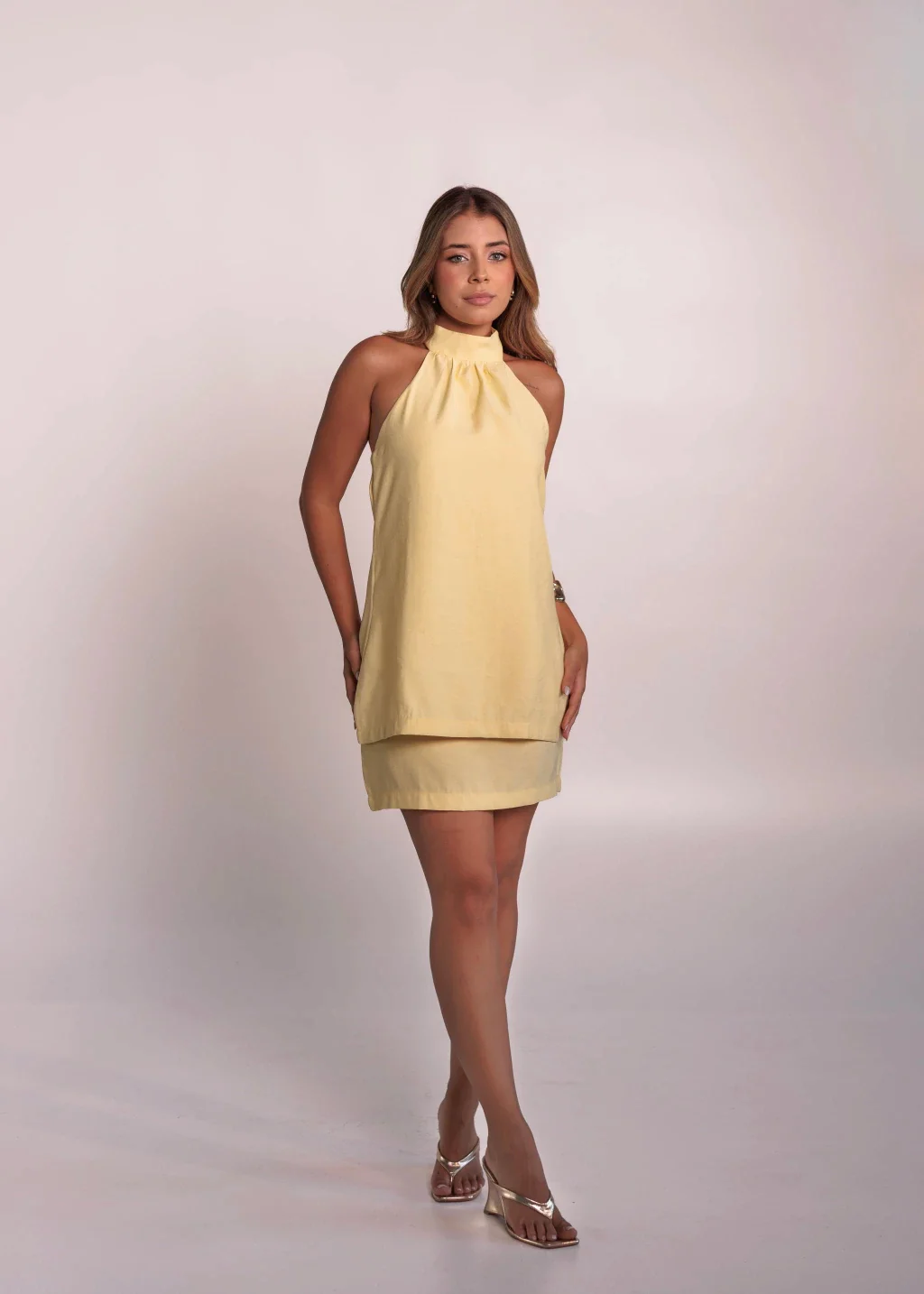 Vestido Serene Amarelo Manteiga