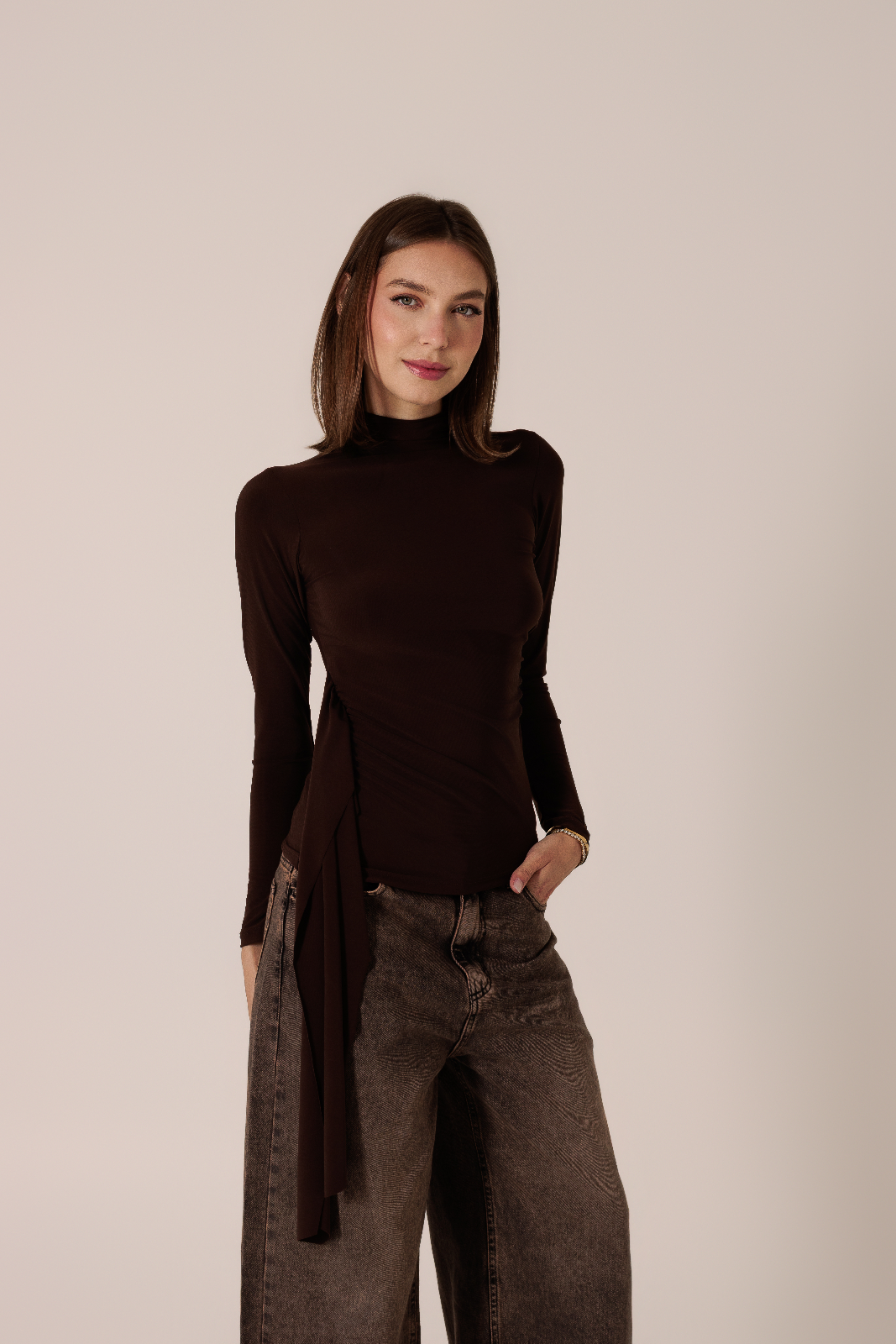 Blusa Manga Longa Celeste