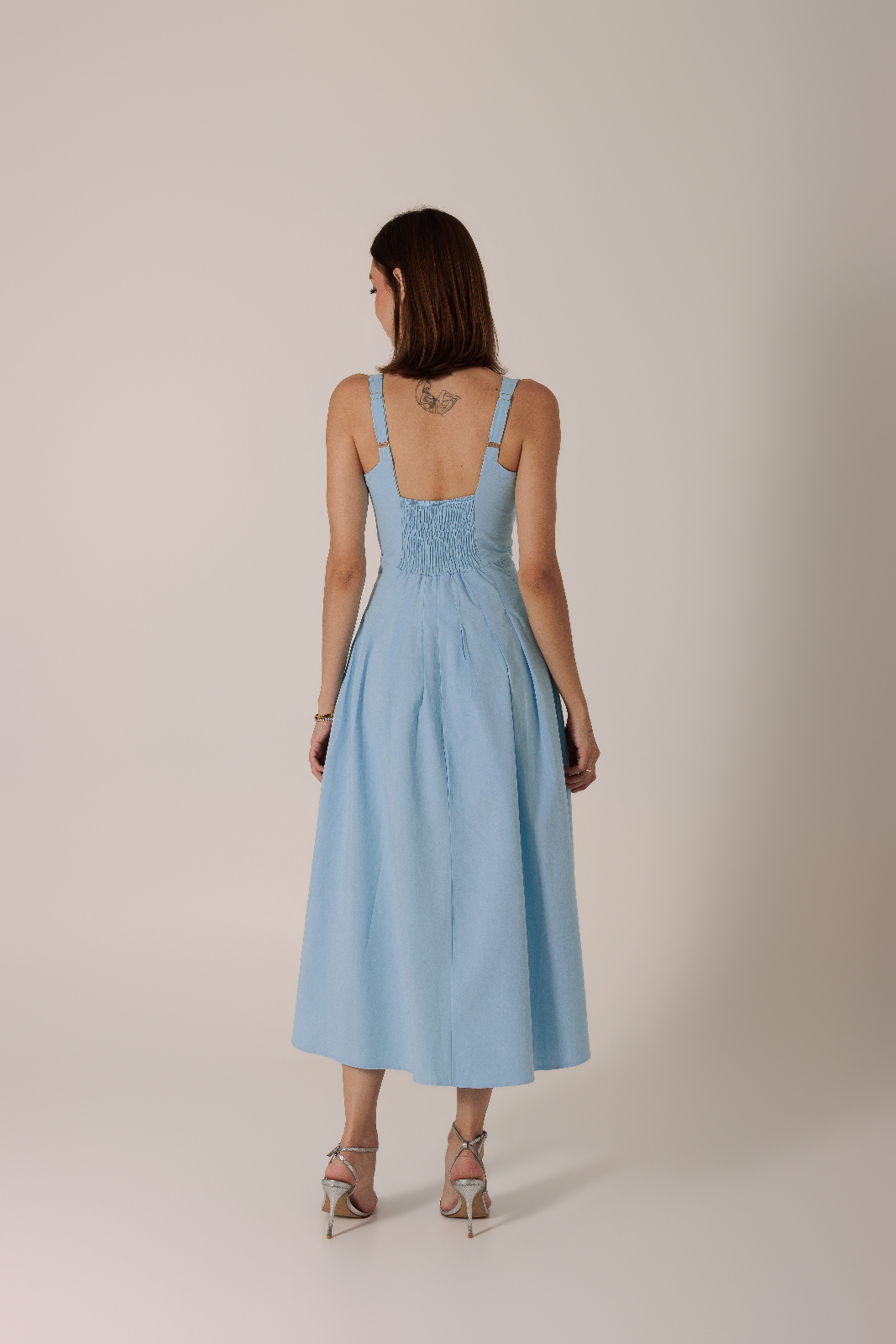 Vestido Midi Mariza Azul